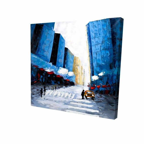 Fondo 32 x 32 in. Blue Buildings-Print on Canvas FO2792193